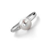 01-4118/БРЖБ-00-2,8 Кольцо с жемчугом и бриллиантом бренд Алькор (Серебро 925)