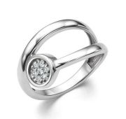 01-4283/00КЦ-00 Кольцо с фианитами бренд Алькор (Серебро 925)