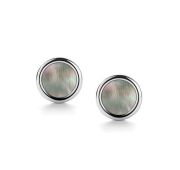 02-4256/00ПЧ-00 Серьги пуссеты с перламутром бренд Алькор (Серебро 925)