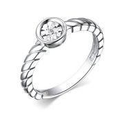 01-3947/000Б-00-2,31 Кольцо с бриллиантом бренд Алькор (Серебро 925)