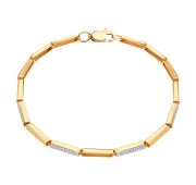 Т142101211-16 Браслет с фианитами бренд Karatov (Au 585)