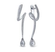 2-937-20-6,87 Серьги с бриллиантами бренд Первая Бриллиантовая Компания (Au 585)