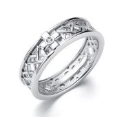 01-4096/000Б-00-3,57 Кольцо с бриллиантом бренд Алькор (Серебро 925)