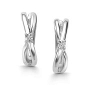 02-4163/000Б-00-3,08 Серьги с бриллиантами бренд Алькор (Серебро 925)