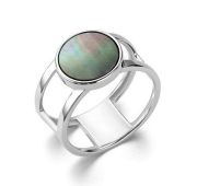 01-4252/00ПЧ-00 Кольцо с перламутром бренд Алькор (Серебро 925)