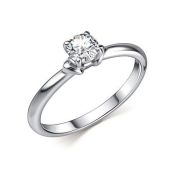 01-4604/000М-00 Кольцо с муассанитом бренд Алькор (Серебро 925)