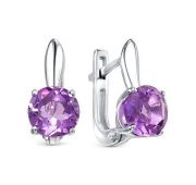 02-1465/00АМ-00 Серьги с аметистом бренд Алькор (Серебро 925)
