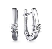 02-4248/000М-00 Серьги с муассанитом бренд Алькор (Серебро 925)