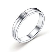 01-3297/000Б-00-3,45 Кольцо с бриллиантом бренд Алькор (Серебро 925)