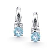 02-4342/БРТБ-00-3,16 Серьги с топазами бренд Алькор  (Серебро 925)