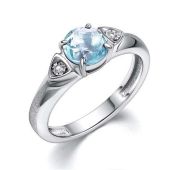 01-4343/БРТБ-00 Кольцо с топазом бренд Алькор (Серебро 925)