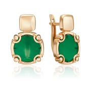 02-5455-00-749-1110 Серьги с агатом бренд Platina (Au 585)