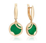 02-5457-00-749-1110 Серьги с агатом бренд Platina (Au 585)