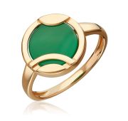 01-5859-00-749-1110 Кольцо с агатом бренд Platina (Au 585)