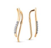 120021F892л Серьги каффы (Au 585)