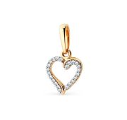 1200234651л Подвеска сердце (Au 585)