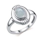 01-4410/0АКВ-00 Кольцо с аквамарином бренд Алькор (Серебро 925)