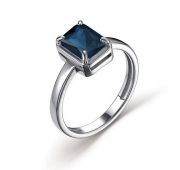 01-3148/0НСЛ-00 Кольцо с лондон топазом бренд Алькор (Серебро 925)