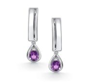 02-4441/00АМ-00 Серьги с аметистами бренд Алькор (Серебро 925)