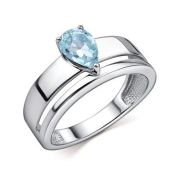 01-4437/00ТБ-00 Кольцо с топазом бренд Алькор (Серебро 925)