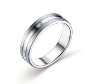 01-3299/000Б-00-4,38 Кольцо обручальное с бриллиантом бренд Алькор (Серебро 925)