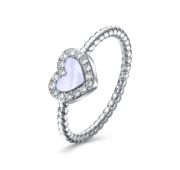 1-9093-6200 Кольцо сердце с перламутром бренд Kabarovsky (Серебро 925)