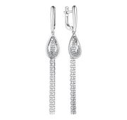 02-3882/00КЦ-00 Серьги с фианитами бренд Алькор (Серебро 925)