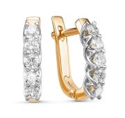 2-267-10 Серьги с бриллиантами бренд Первая Бриллиантовая Компания (Au 585)