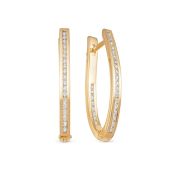 2-521-10 Серьги с бриллиантами бренд Первая Бриллиантовая Компания (Au 585)