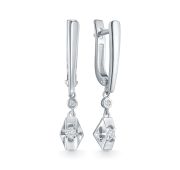 1051-2200-3,98 Серьги с бриллиантами бренд Лето (Au 585)