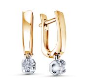 1155-2120-4,18 Серьги с бриллиантами бренд Лето (Au 585)