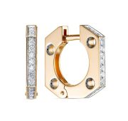 1076-2100-5,57 Серьги конго с бриллиантами бренд Лето (Au 585)