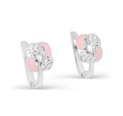 2-074-7911 Серьги с фианитами с жемчугом бренд Kabarovsky (Серебро 925)