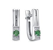 12-888-1200-2,24 Серьги с изумрудом бренд Kabarovsky (Серебро 925)