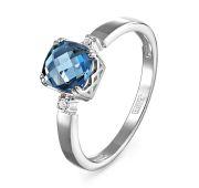 11-11117-2300-2,09 Кольцо с лондон топазом и бриллиантами бренд Kabarovsky (Au 585)