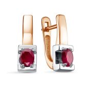 С3296-104-2,64 Серьги с рубином бренд Империал (Au 585)