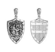 50-76-0000-15310 Подвеска икона Георгий Победоносец (Серебро 925)