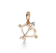 34197-100-0,43 Подвеска знак зодиака стрелец с бриллиантом бренд Алькор (Au 585)