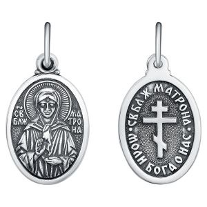 21-000059-105000 Подвеска икона Святая Матрона (Серебро 925)