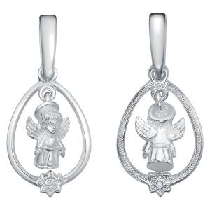 П-4-С Подвеска икона Ангел Хранитель (Серебро 925)